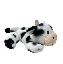 Way To Celebrate 9" Plush Cow Stuffed Animal Black White