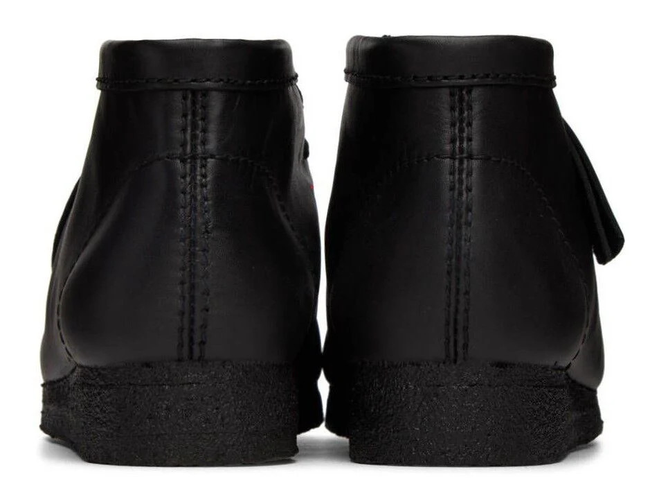 Clarks Wallabee Boot - Black Leather - 26155512 - Men's | eBay