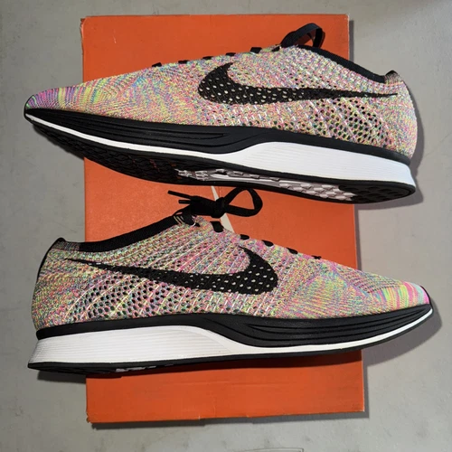 Nike Flyknit Racer 2013 Multicolore 11,5 Rare Vintage Supreme Japan Boîte Logo Running