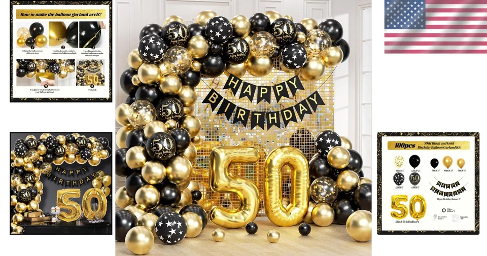 50 Decoraciones de Cumpleaños para Hombres Mujeres con Feliz 50 Cumpleaños Decoraciones Prohibición Foto 2 de 4