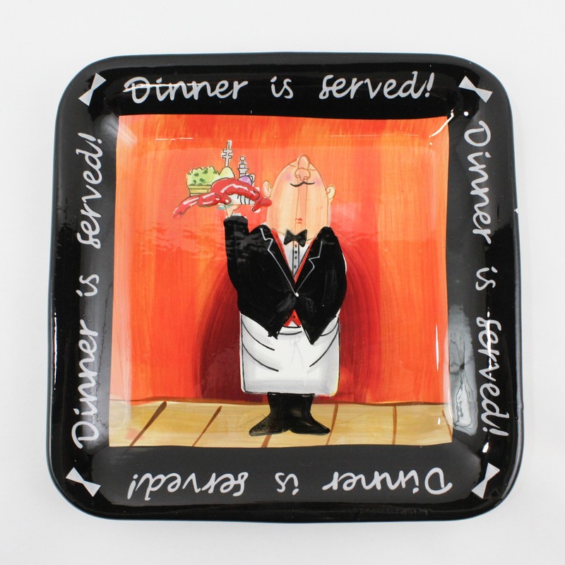 Certified International Square Plate By Tracy Flickinger Dinner Is Served