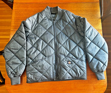 Dickies Quilted Bomber Jacket Gray Insulated Workwear Size M - Perfect Condition