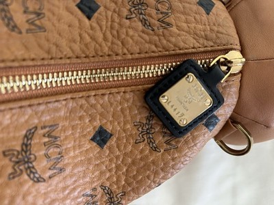 MCM Visetos Rabbit Bunny Backpack Bag CUTE And RARE Cognac Color