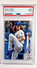 2020 Topps #235 Dustin May RC Rookie Card LA Los Angeles Dodgers PSA 9 Mint. rookie card picture