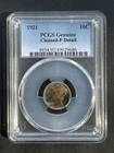 1921 Mercury Dime PCGS Genuine Cleaned Fine Detail