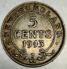 1943 Newfoundland 5 Cents — photo from another recent sale