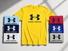 Men Under Armour Cotton Crew Neck Short Sleeve T-shirt BIG LOGO ON CHEST