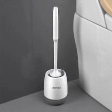 TPR Silicone Head Toilet Brush Wall Mounted Cleaning Brush Long Handle Toilet Br