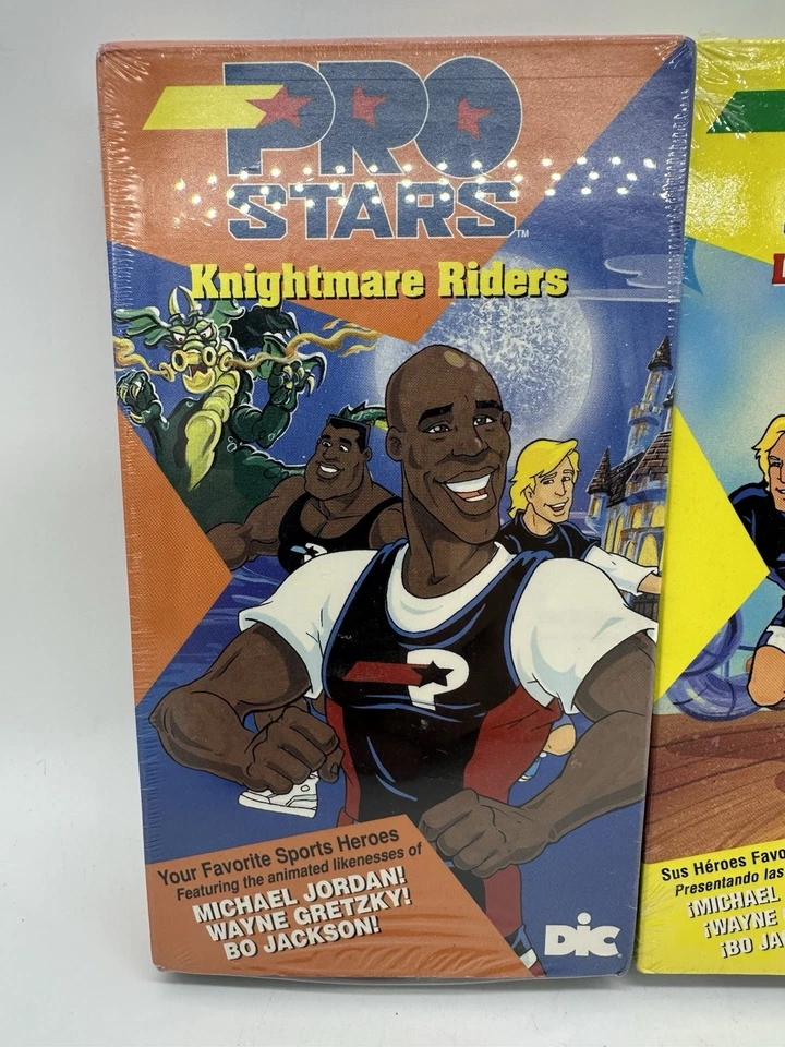 Rare PRO STARS VHS Knightmare Riders With Michael Jordan Factory Sealed Espanol - Image 3 of 4