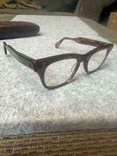 60s Marine Optical USA 5 1/5 43[]19 Horn Rim Two Tone Eyeglasses Frames ONLY