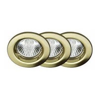 Halogen Einbauleuchte Classic Messing GebüRstet IP23 3 X50W GU10 870L Schwenkbar