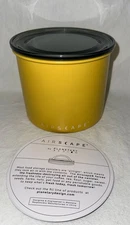 Airscape 4" Small Coffee Canister Airtight Storage Container- Yellow