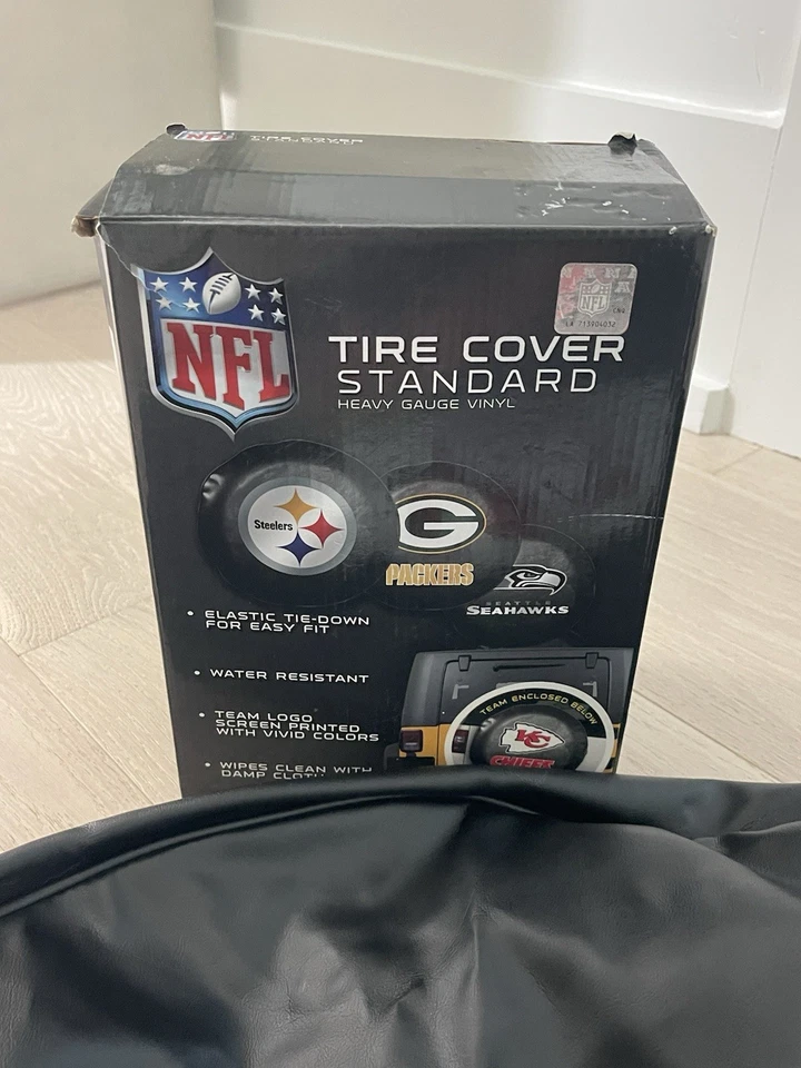 NFL Kansas City Chiefs Jeep Cubierta de Neumático de Repuesto Estándar NFL Calibre Pesado Vinilo Nuevo Foto 2 de 4
