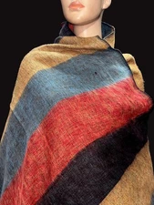 Sw258 Himalayan Yak Wool Blend Throw reversible stole shawl scarf wrap Nepal