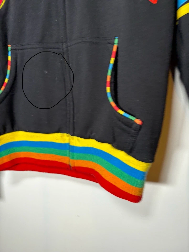 COOJI Vintage Y2K Años 90 Forrada de Piel Sudadera Chaqueta Grunge Mallgoth Pequeña Foto 3 de 4