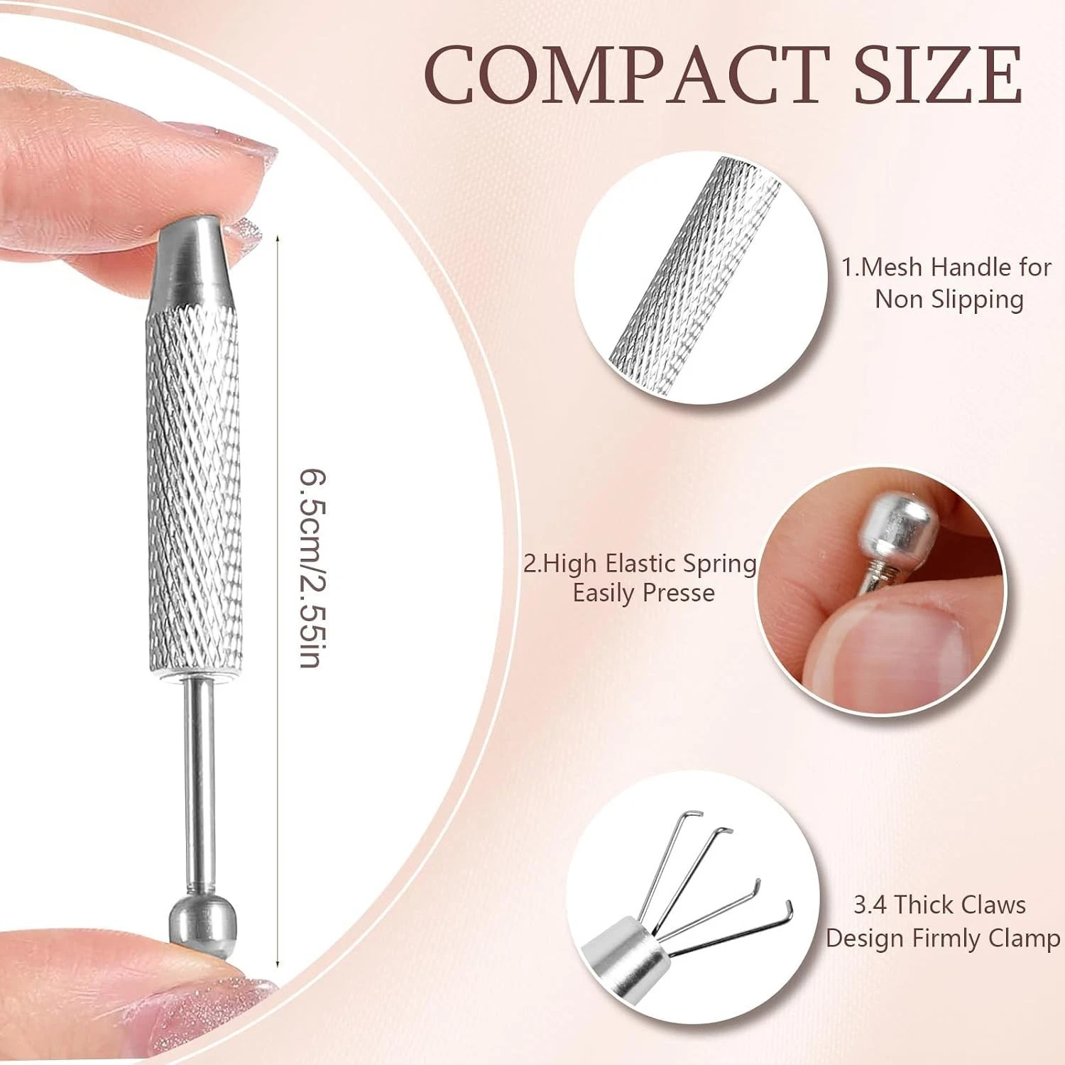 2Pcs Stainless Steel Piercing Ball Grabber Tool Set – Effortless Jewelry Changes - product detail image 3