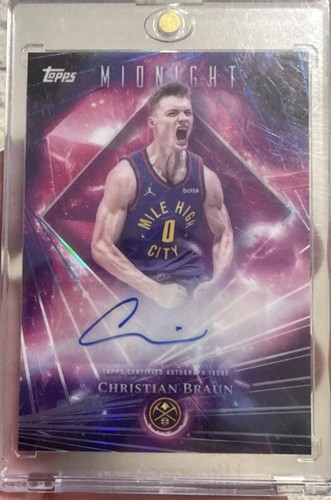 Christian Braun – 2025-26 Topps Midnight Basketball · Dark Matter Autographs #DMA-CB Christian Braun