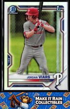 Jordan Viars 1st 2021 Bowman Draft Chrome Refractor #BDC-132 Phillies