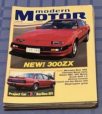 Modern  Motor mag Aug 1984. Suzuki Swift Nissan 300ZX  300C Corvette Berlina EFI