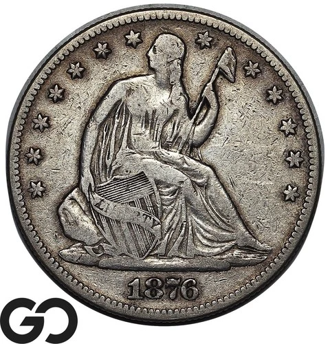 1876 Seated Liberty Half Dollar, VF