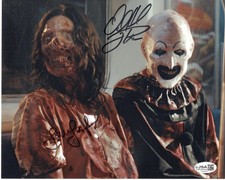 David Howard Thornton & Samantha Scaffidi signed 8x10 Photo Terrifier 3 JSA