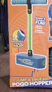 Flybar Jump & Squeak Pogo Hopper Indoor Outdoor Toy for Ages 3+
