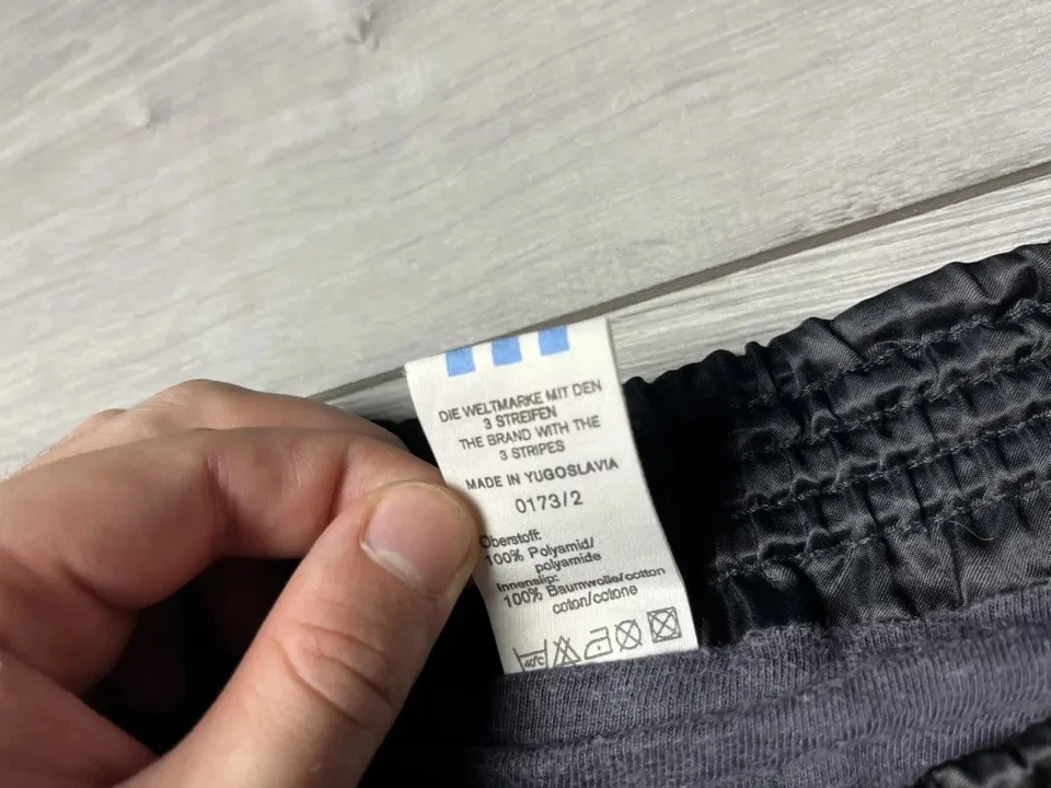 Vintage Adidas 90s Shorts Mens Medium West Germany striped Made in Yugoslavia - Image 4 of 4