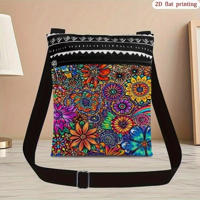 Sac Bandoulière motif floral coloré pour cadeau fête neuf TT-00095 - Photo 1/4