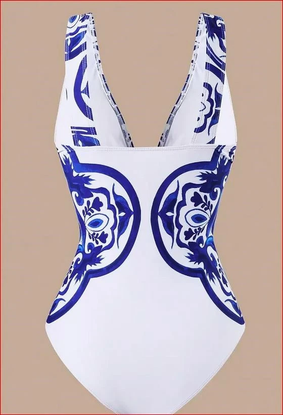 Dreiteiliges Strand Bade Set Badeanzug / Wickelrock / Hose  Gr. XL 42/44 - Bild 4 von 4