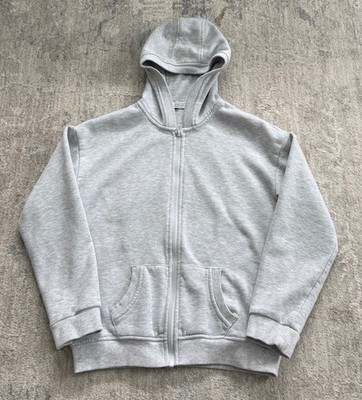 PRIMARK GIRLS KIDS  Grey Fleece Hoodie Jacket ZIP UP SIZE 9/10 YRS OLD 60%COTTON