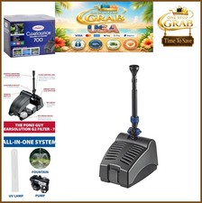 Pond Filter Pump UV Clarifier Submersible 1250 Gallon Fountain Water Garden Koi