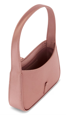 Saint Laurent Mini Le 5 A 7 Hobo Dragee Pink Satin Gold YSL Logo
