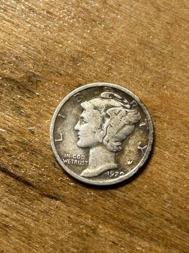 1929 Mercury Dime VG+