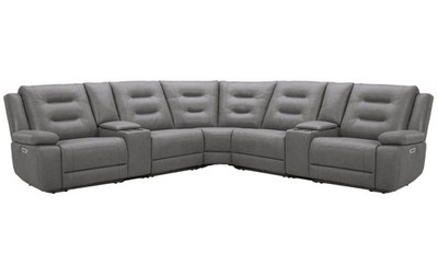 Parker Living Caldwell - Tahoe Fog 7 Piece Modular Power Reclining Sectional