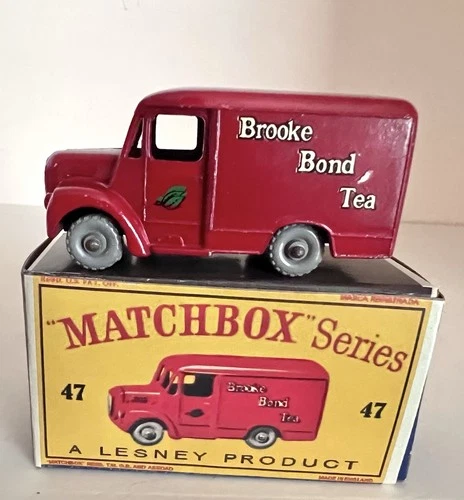 MATCHBOX LESNEY 1 TON TROJAN BROOKE BOND TEA VAN -No. 47-A- 1958-1963 - NM W/BOX