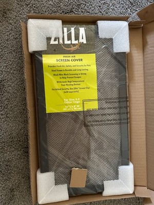 Zilla Fresh Air Screen Cover Black for Fish/Reptiles - 16  LENGTH x 8  WIDTH