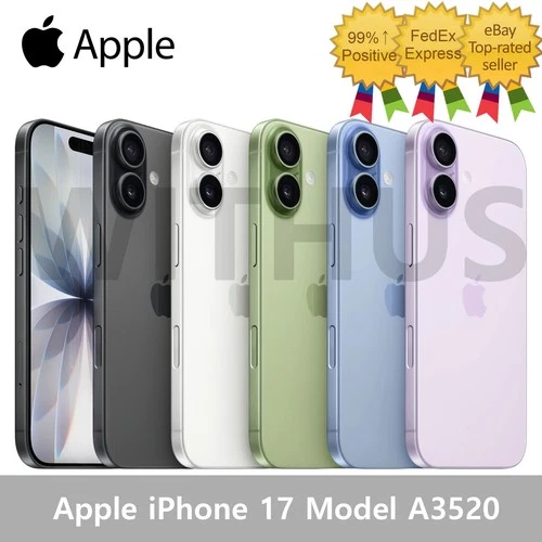 Apple iPhone 17 Model A3520.A19. 256GB/512GB- 5 colors = Tracking=