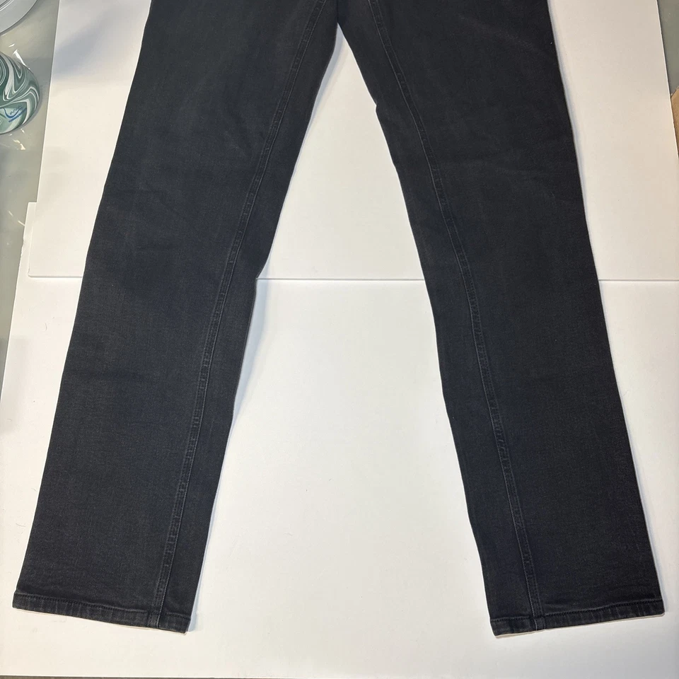 Pantalones de mezclilla Alberto para hombre 38x36 negros calce regular lujo T400 elásticos (36x34) Foto 3 de 4