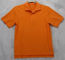 C9 by Champion Polo Shirt Men's Small Orange with Stripe Pattern Duo Dry