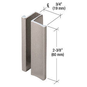 CRL S0H238BN Nickel Slip-On Handle for 3/16" or 1/4" Frameless Sliding Door - Picture 1 of 3