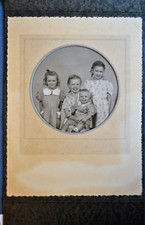 WWII Era Portrait Photo of Four Young Children