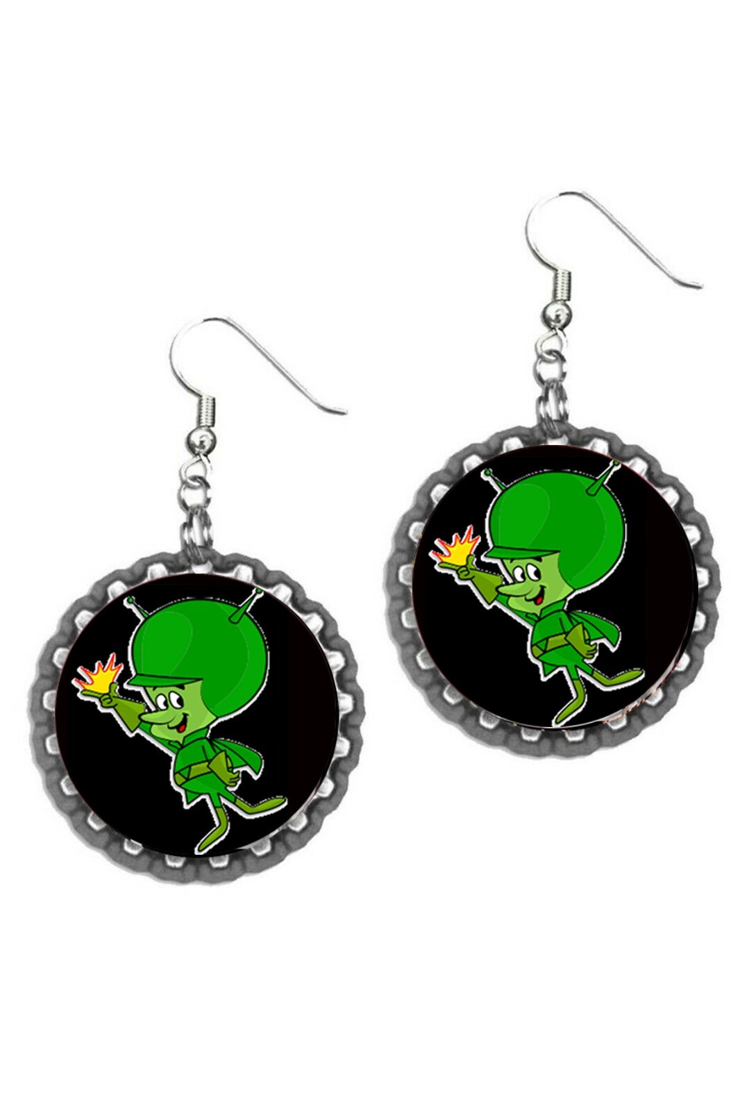 The Great Gazoo alien Flintstones Earrings pair of earrings set of ear