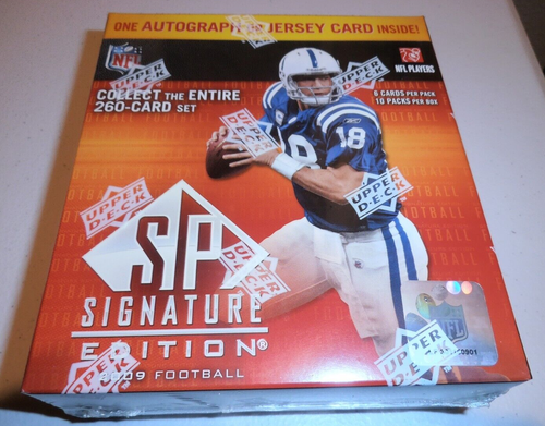 One PACK Factory SEALED pack Upper Deck 2009 SP Signature Edition Football PACK