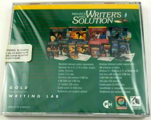 PRENTICE HALL Writer's Solution GOLD WRITING LAB (CD-ROM) New! - Picture 2 of 7
