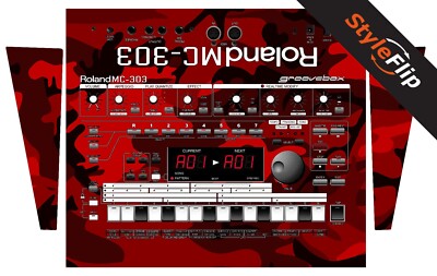 Roland MC-303 Groovebox | Red Camo | Protective Decal | StyleFlip