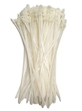 ULINE  S-14043 Premium Screw Mount WHITE Cable Ties 15" Long 120 lb 100 pk