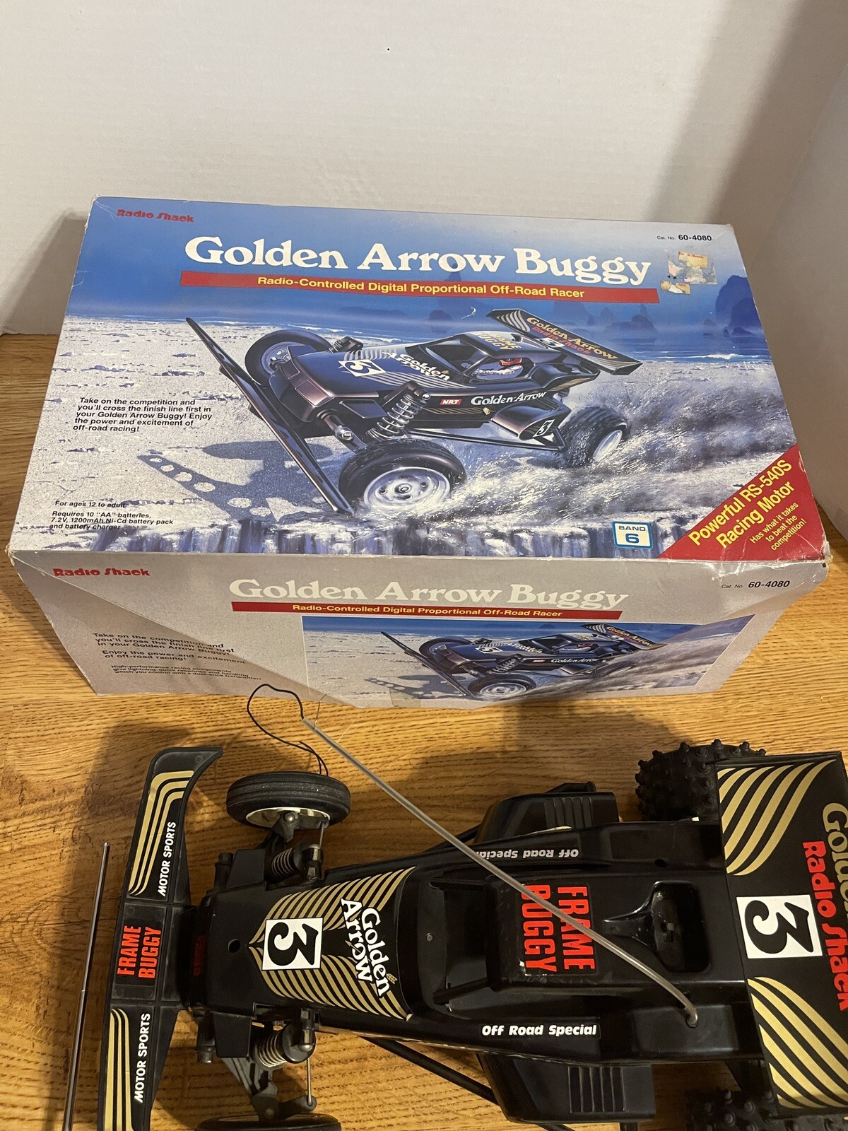 Vintage Radio Shack Golden Arrow Buggy RC Car COMPLETE IN BOX Tested