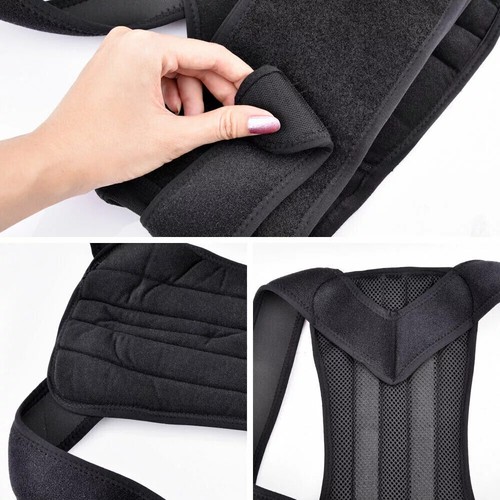 Posture Corrector Lumbar Brace Pain Relief Full Back Support Shoulder Brace Belt - Picture 12 of 19