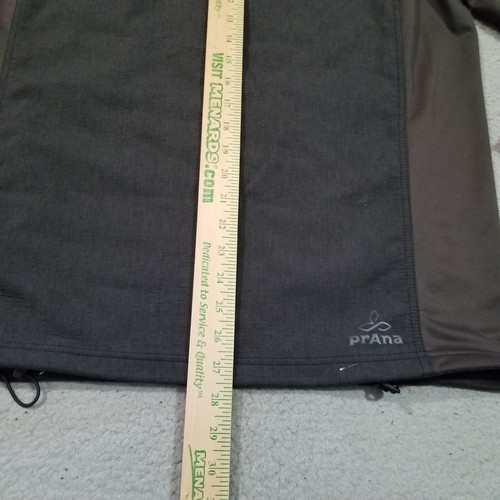 prAna Jacket Mens Large Gray Hooded Water Repellent Soft Shell Hiking Outdoors - Picture 15 of 21