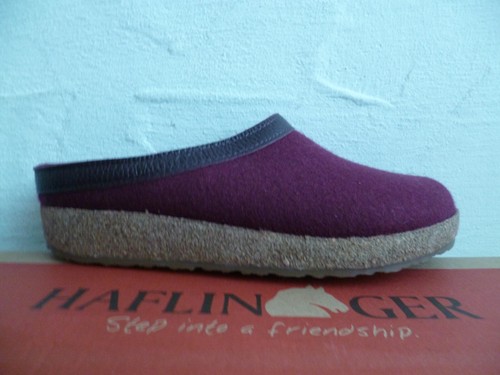 Haflinger Torben Slippers Clogs Mules Shoes Bordeaux 713001 - Picture 2 of 8